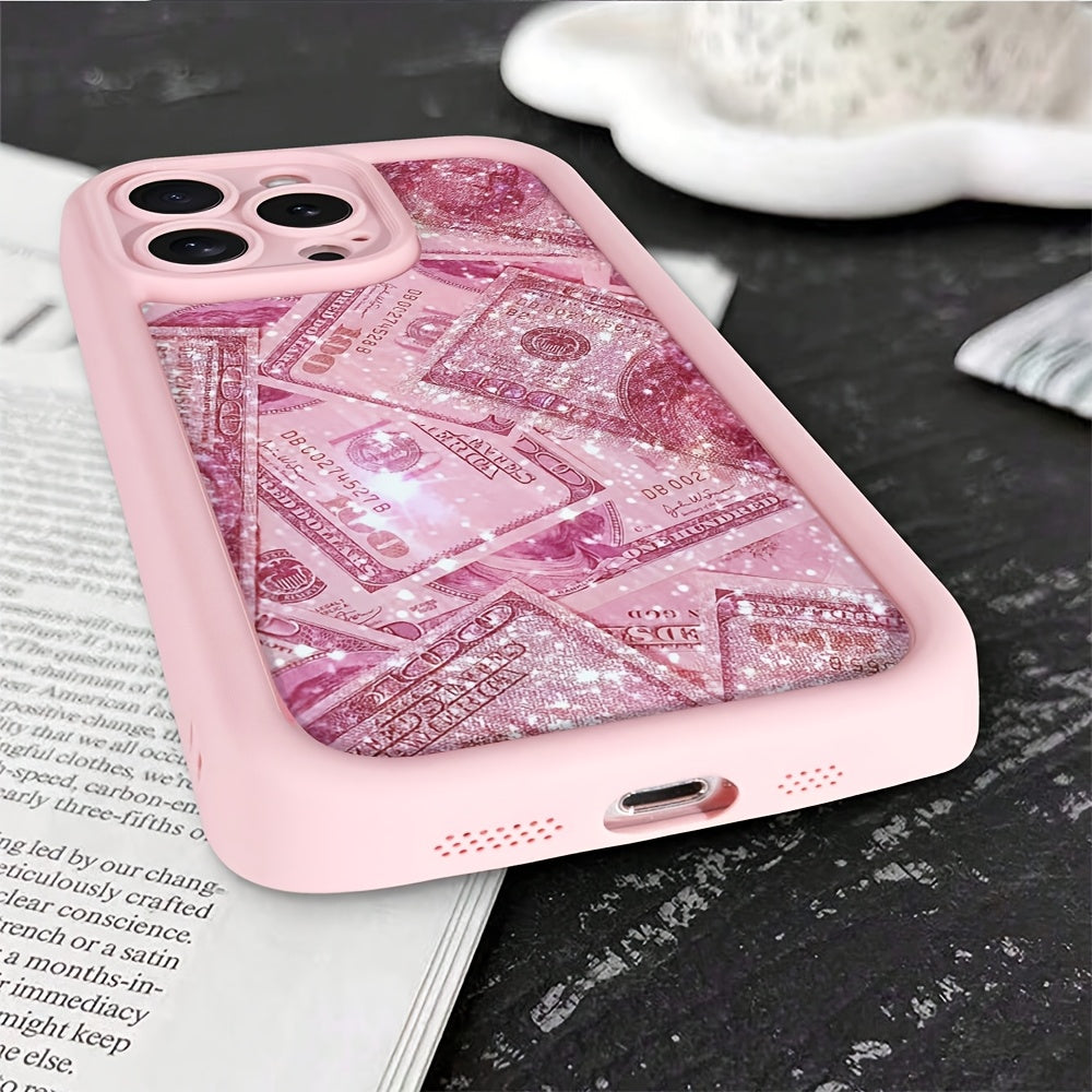 Pink Bamboo Rose Printed TPU Phone Case for iPhone 6 to 16 Pro Max
