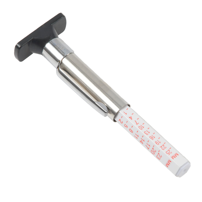 Avtomobil g'ildiraklarining tishli chuqurlik o'lchagichi 25mm Universal g'ildirak o'lchash asbobi