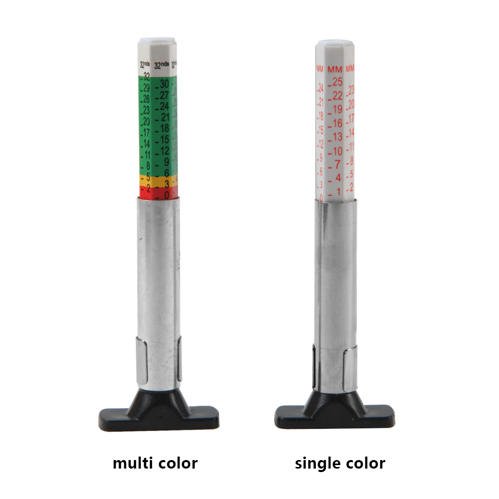 Avtomobil g'ildiraklarining tishli chuqurlik o'lchagichi 25mm Universal g'ildirak o'lchash asbobi