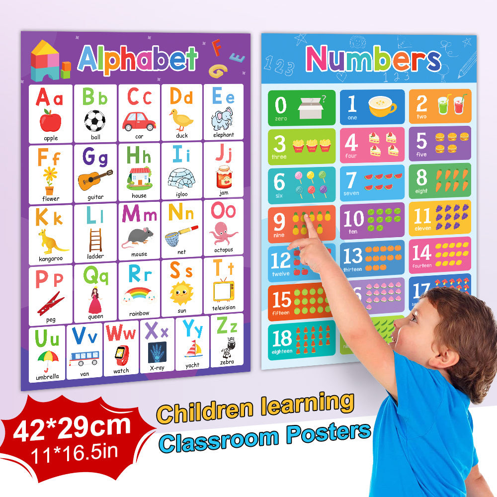Educational Flashcards for Kindergarten A3 Size 18 Themes Classroom Decor