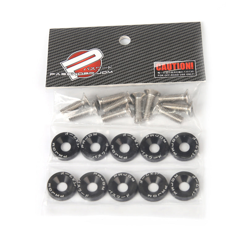 20 Pcs M6 Aluminum Hex Fasteners Fender Washers Car Bumper Engine