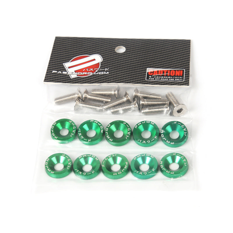 20 Pcs M6 Aluminum Hex Fasteners Fender Washers Car Bumper Engine