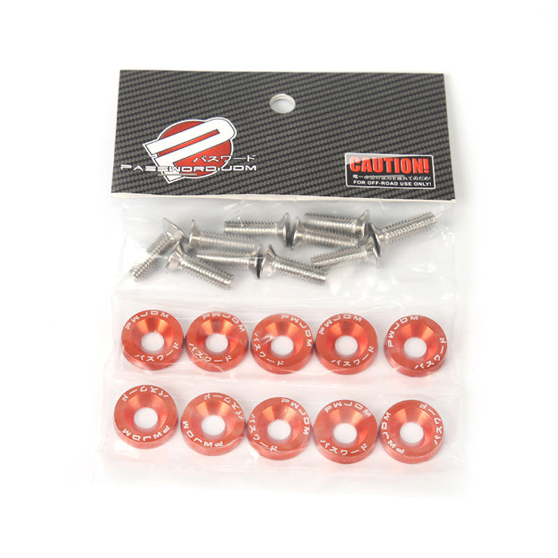 20 Pcs M6 Aluminum Hex Fasteners Fender Washers Car Bumper Engine