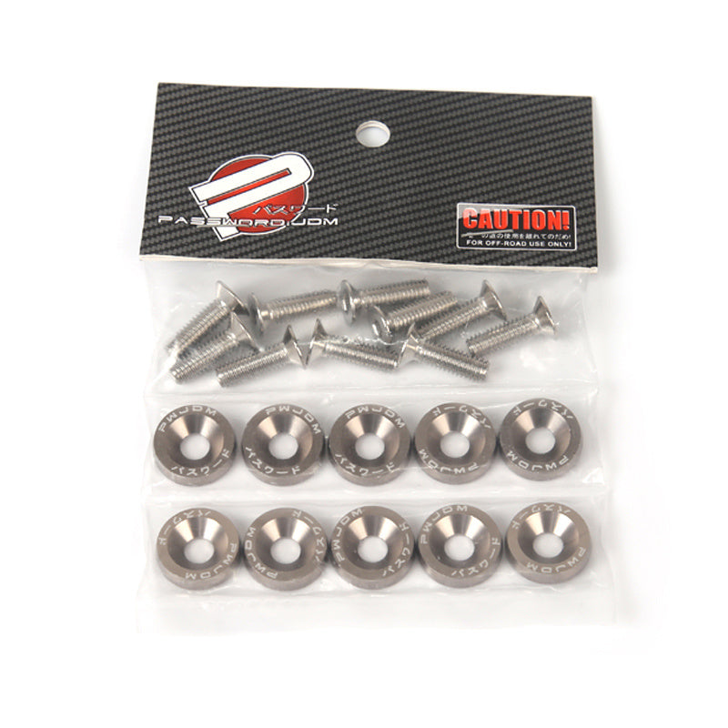 20 Pcs M6 Aluminum Hex Fasteners Fender Washers Car Bumper Engine