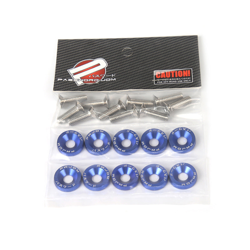 20 Pcs M6 Aluminum Hex Fasteners Fender Washers Car Bumper Engine