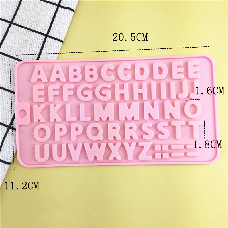 Silicone Alphanumeric Chocolate Mold for Candy Fondant Baking 3D Design