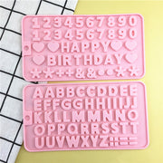 Silicone Alphanumeric Chocolate Mold for Candy Fondant Baking 3D Design