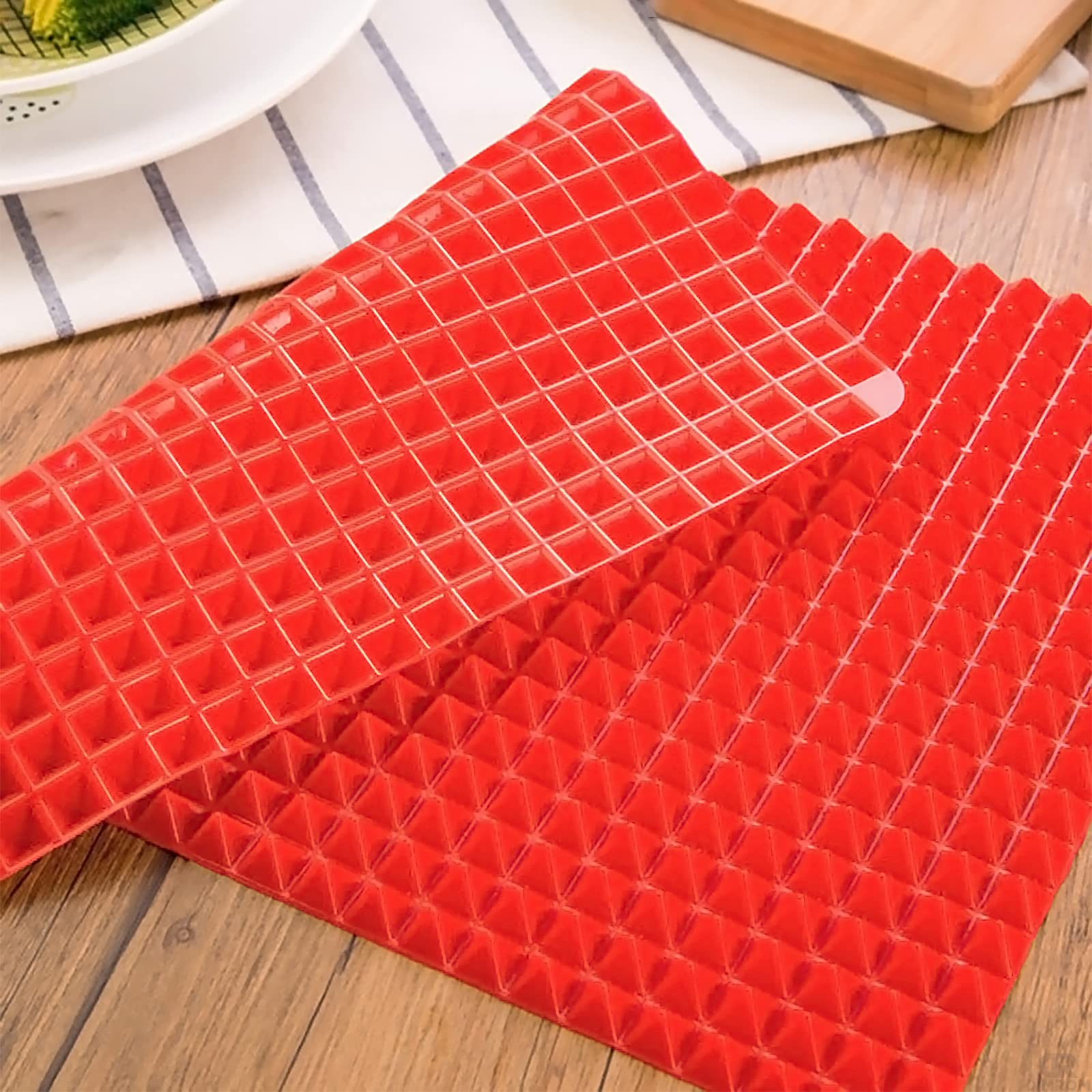 Non-Stick Silicone Pyramid Baking Mat for Oven Microwave Pastry Cleanup