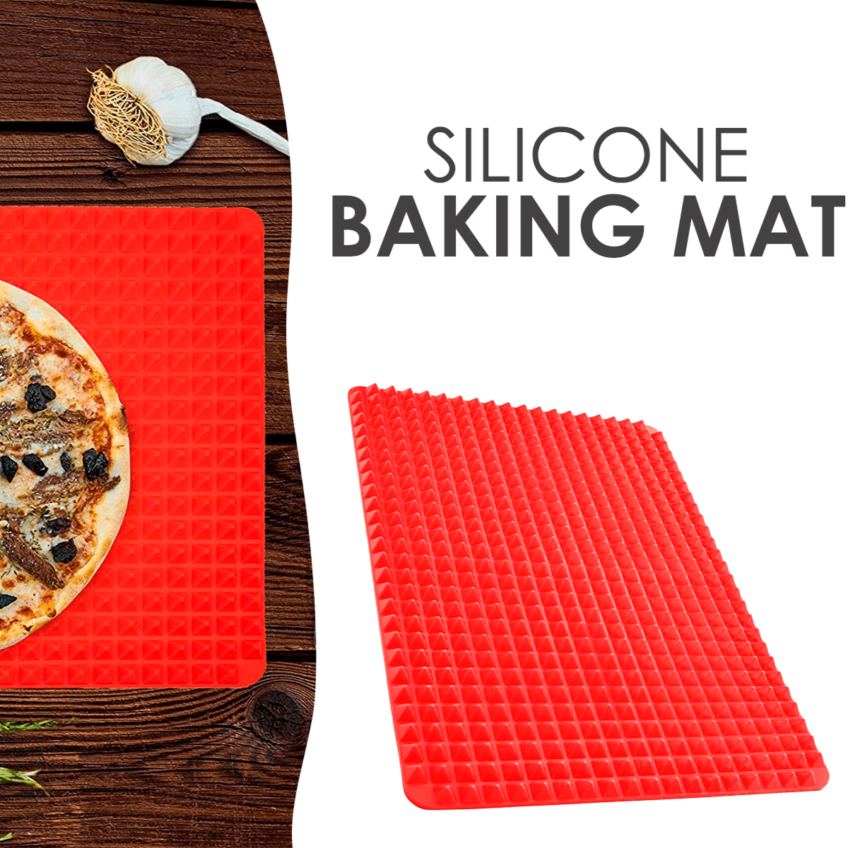 Non-Stick Silicone Pyramid Baking Mat for Oven Microwave Pastry Cleanup