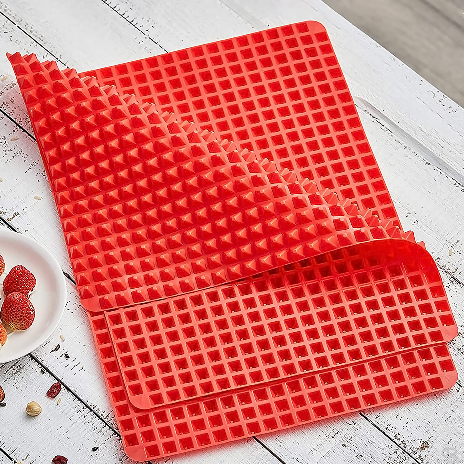 Non-Stick Silicone Pyramid Baking Mat for Oven Microwave Pastry Cleanup