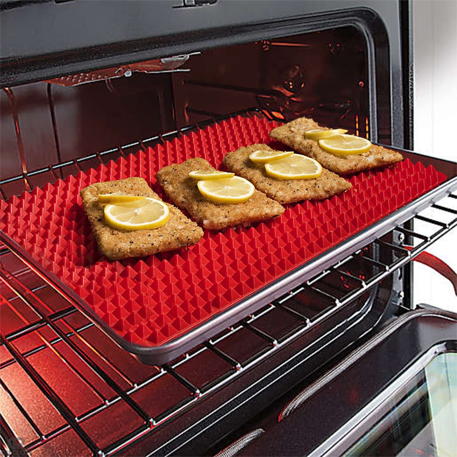 Non-Stick Silicone Pyramid Baking Mat for Oven Microwave Pastry Cleanup