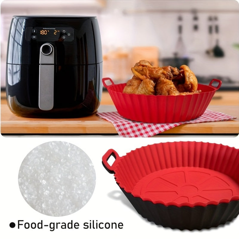 Silicone Air Fryer Accessories Set for 3-5 Quart Ovens Baking Tray Basket Bowl