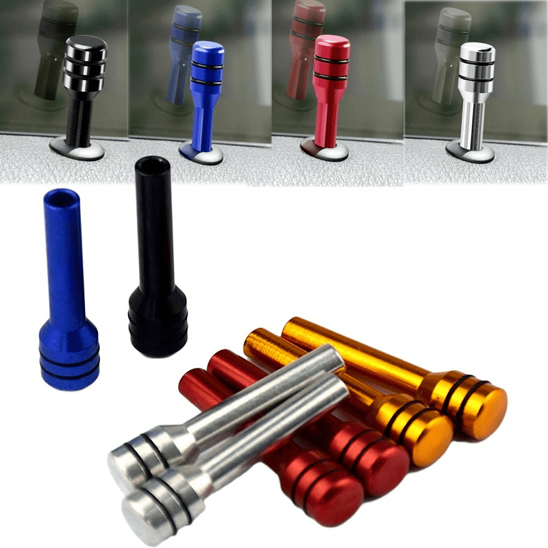Car Interior Lock Knob Button Locking Pins 5 Colors Aluminum Automotive Accessory