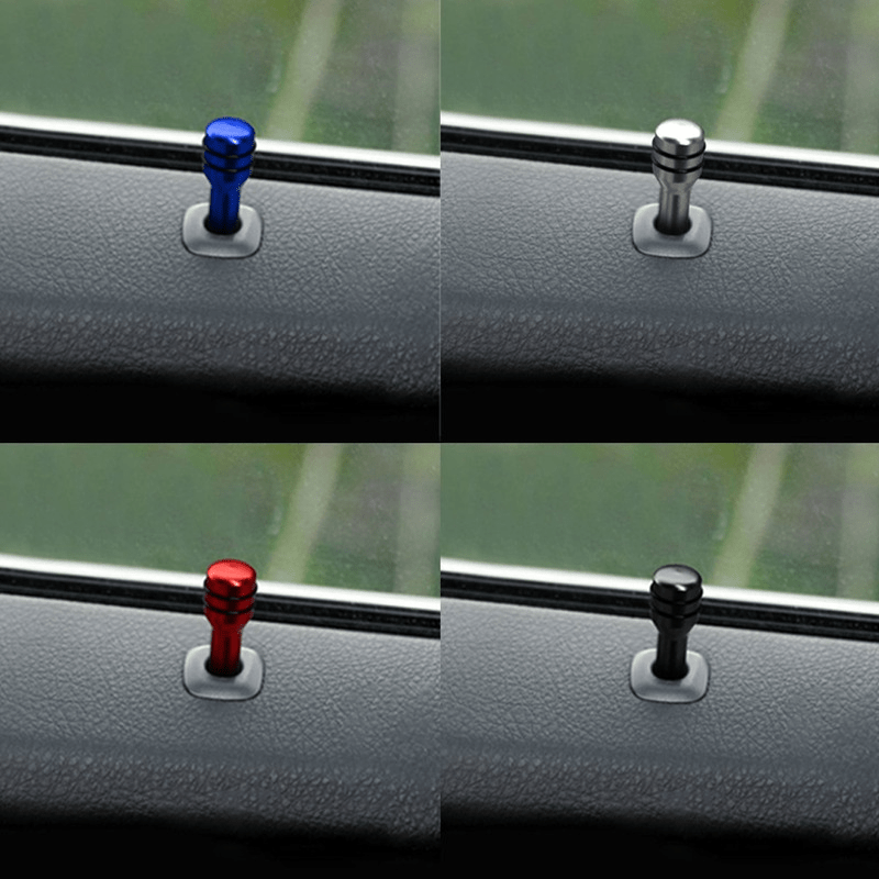 Car Interior Lock Knob Button Locking Pins 5 Colors Aluminum Automotive Accessory