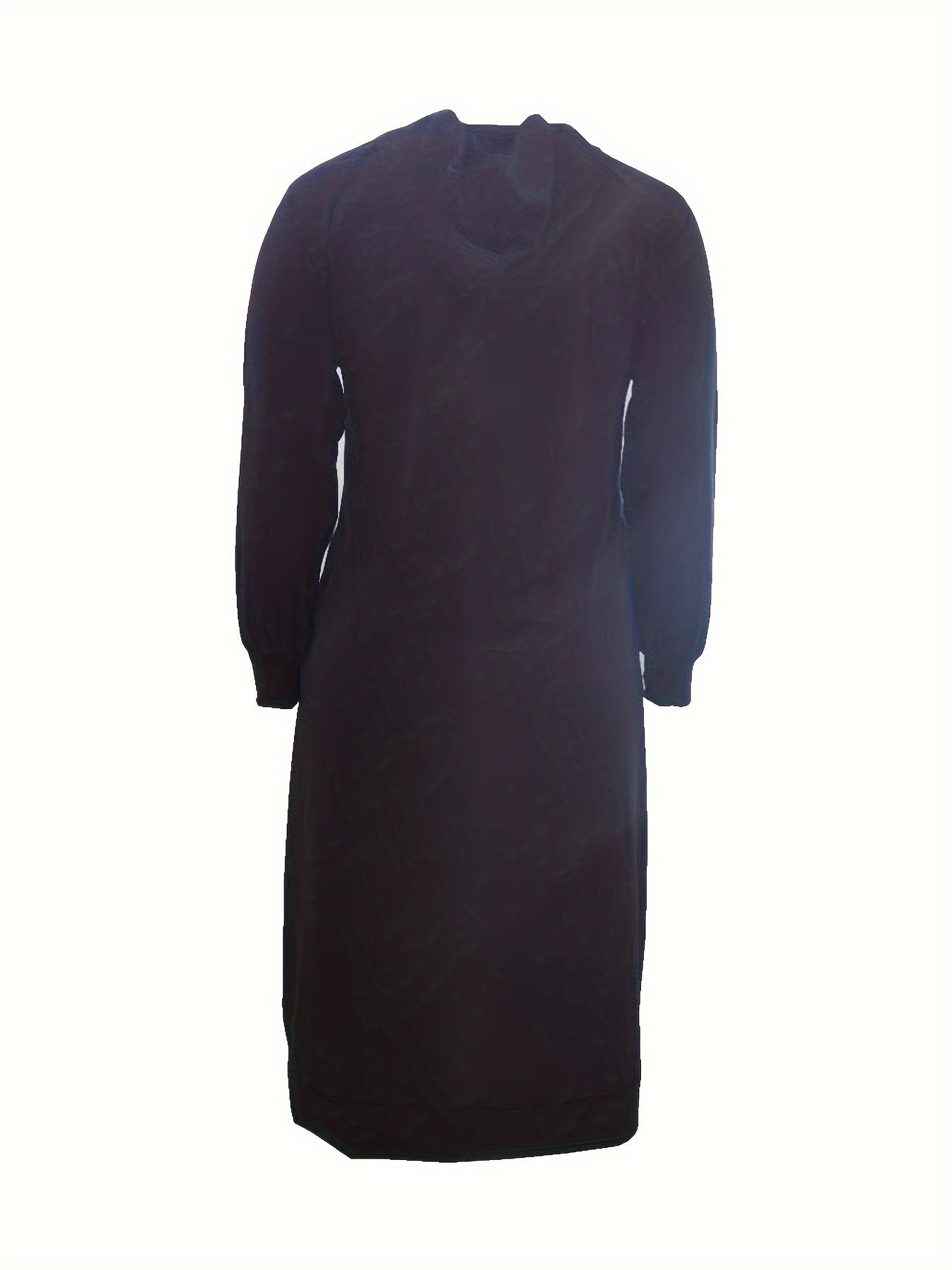 Plus Size Women's Casual Sweatshirt Dress Long Sleeve Hoodie Pockets