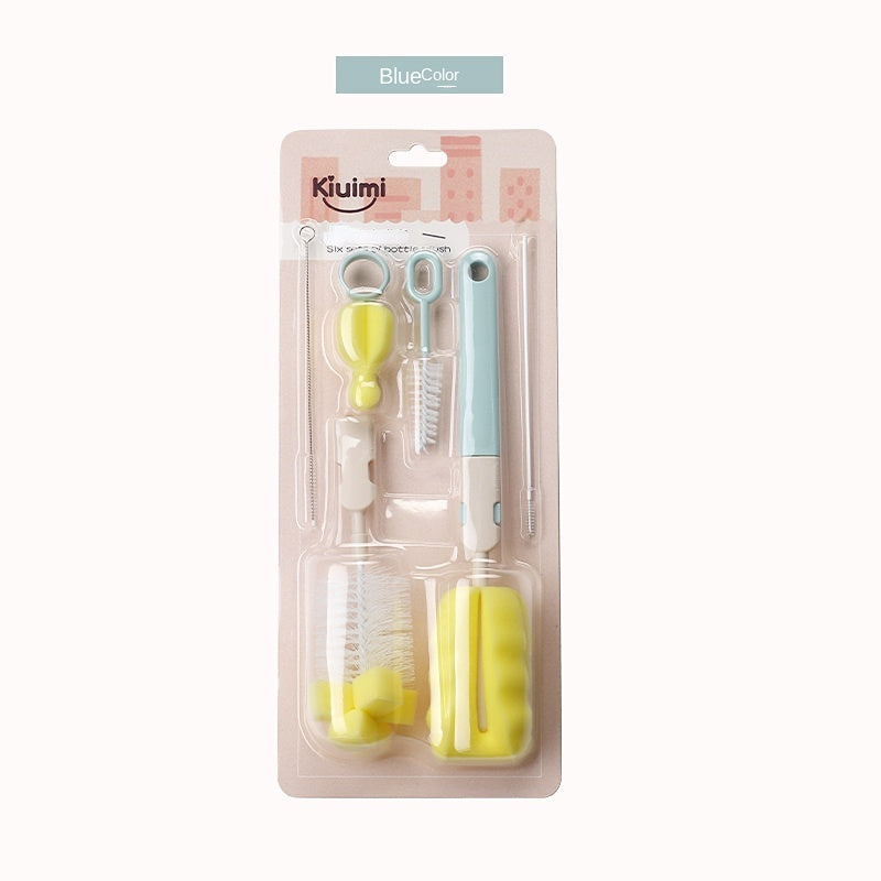 Baby Bottle Cleaning Set with Brush, Straw Brush and Rotating Sponge