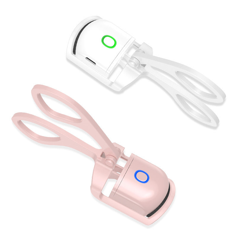 Electric Eyelash Curler USB Rechargeable Fast Heating Long-Lasting Curl Digital Display White