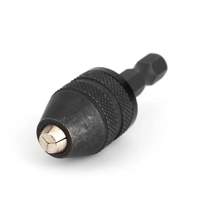 Keyless Drill Chuck 0.3-3.6mm 1/4 Inch Hex Shank Adapter Converter