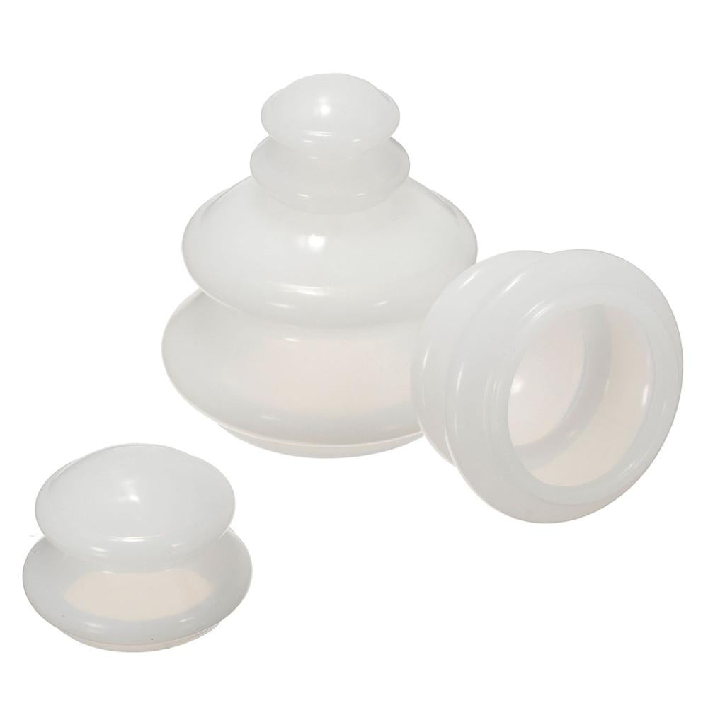 4 dona Silikon Massaj Kupa to'plami Yuz va Tanani mushaklari uchun