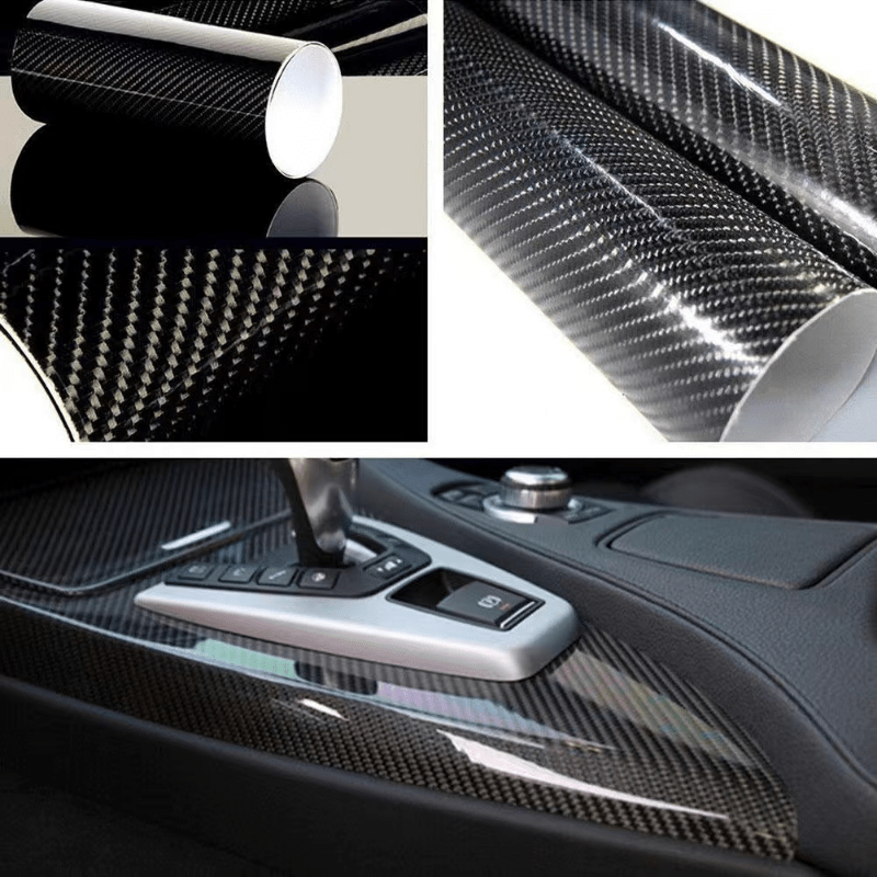 Motorcycle Carbon Fiber Sticker Waterproof Glossy Vinyl Decal Roll Multi Size