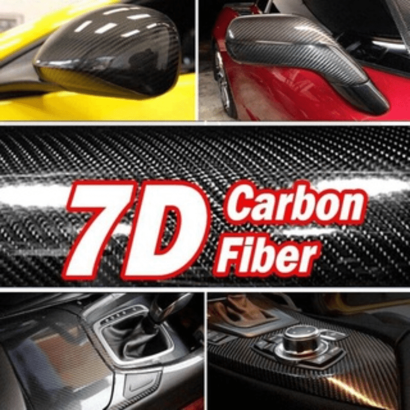 Motorcycle Carbon Fiber Sticker Waterproof Glossy Vinyl Decal Roll Multi Size