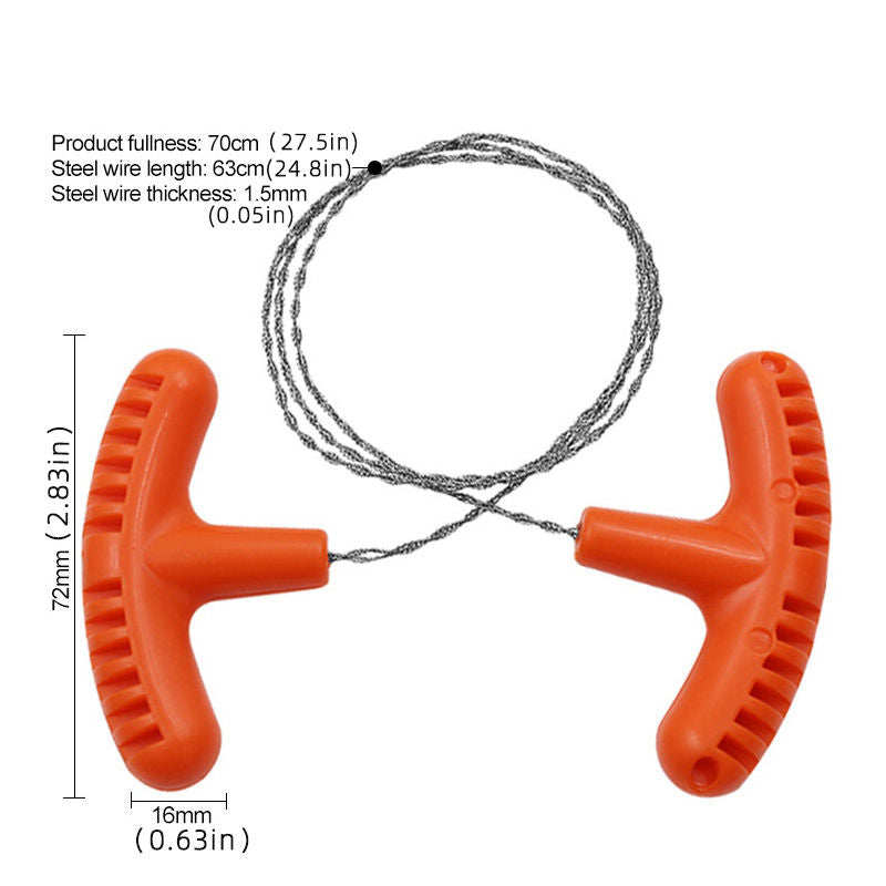 Stainless Steel Hand-Pulled Wire Rope Tool Multi-Purpose Pocket Saw Survival Equipment