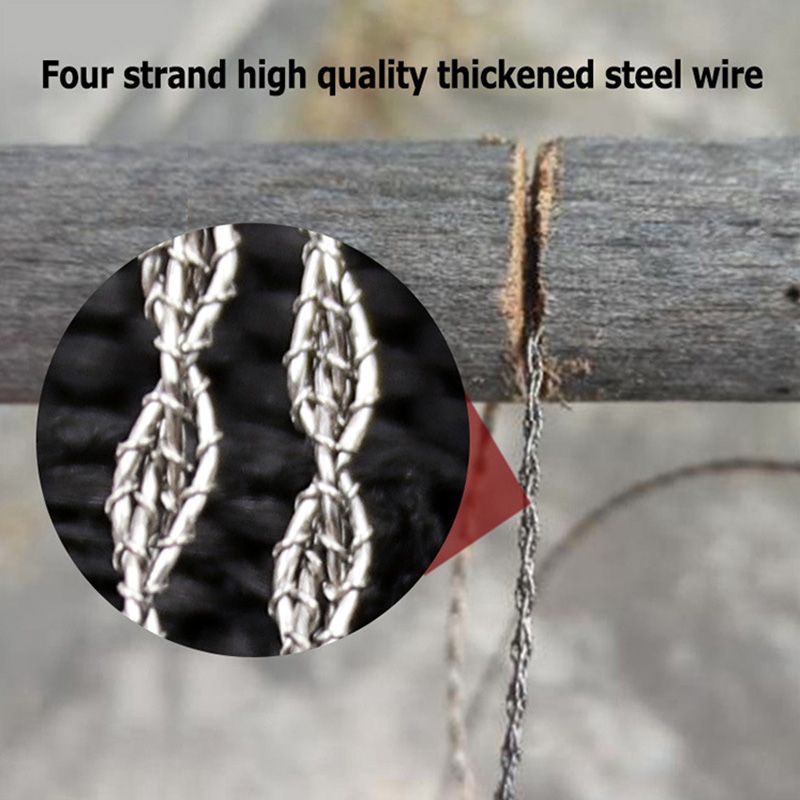 Stainless Steel Hand-Pulled Wire Rope Tool Multi-Purpose Pocket Saw Survival Equipment