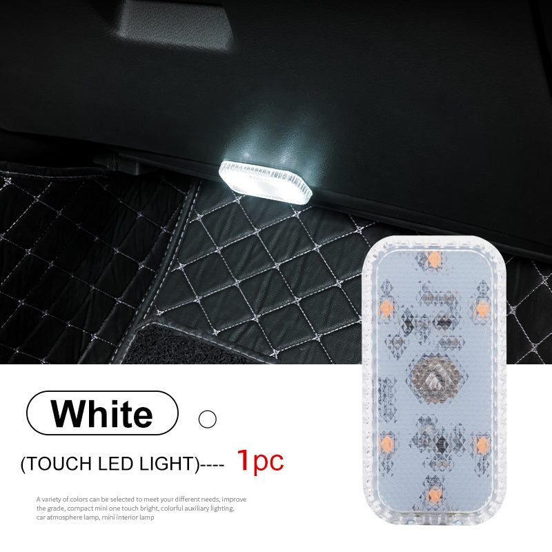 Luz interior de coche LED táctil inalámbrica mini con USB