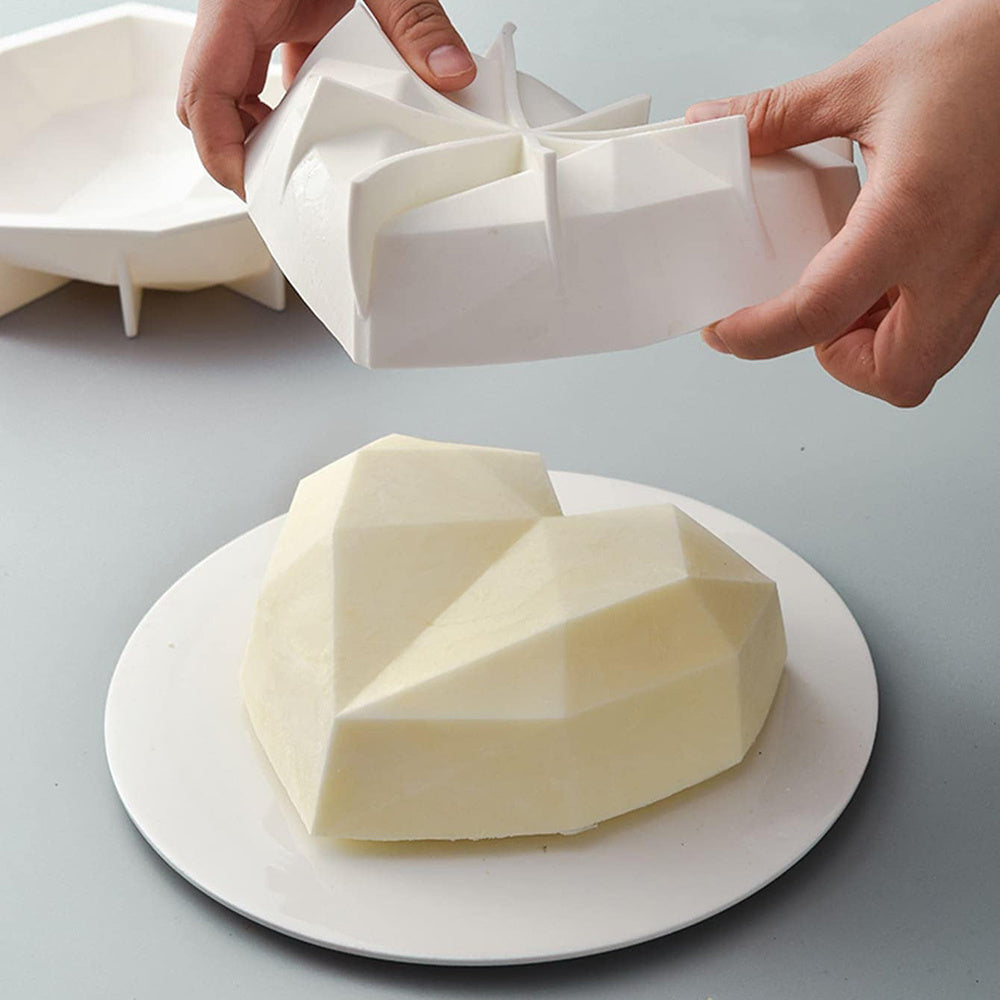 Silicone Heart-Shaped Baking Mold Non-Stick Flexible for Desserts Cakes