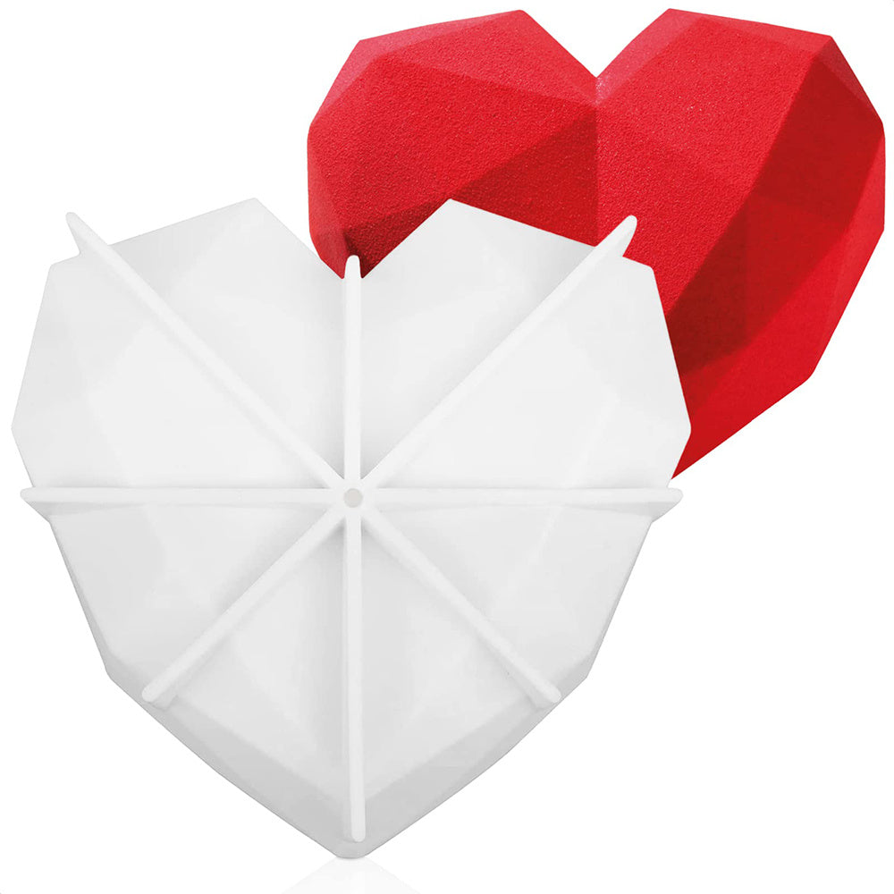 Silicone Heart-Shaped Baking Mold Non-Stick Flexible for Desserts Cakes