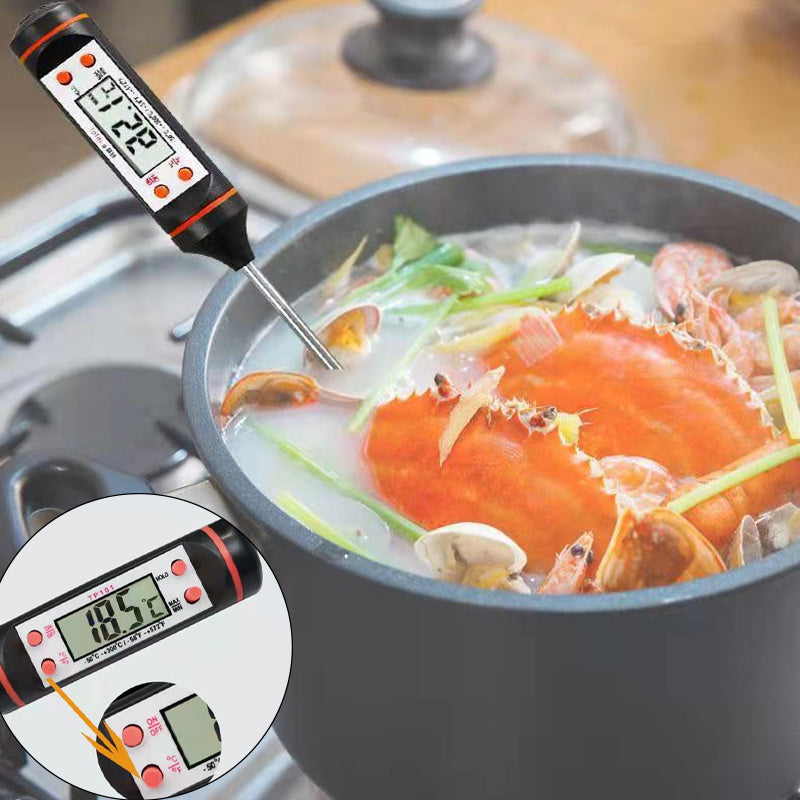 Digital Food Thermometer for Meat Water Oil with Stainless Steel Probe