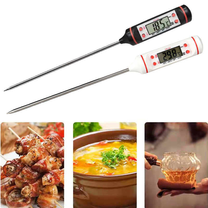 Digital Food Thermometer for Meat Water Oil with Stainless Steel Probe