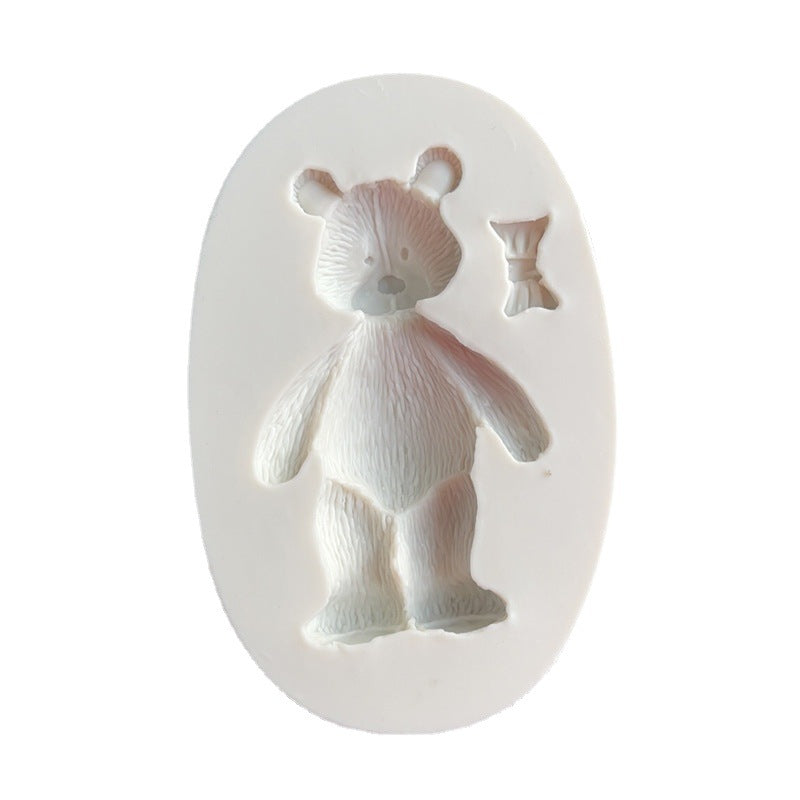 Cute Bear Chocolate Mold 3D Silicone Candy Mold for Cake Decorating Baking