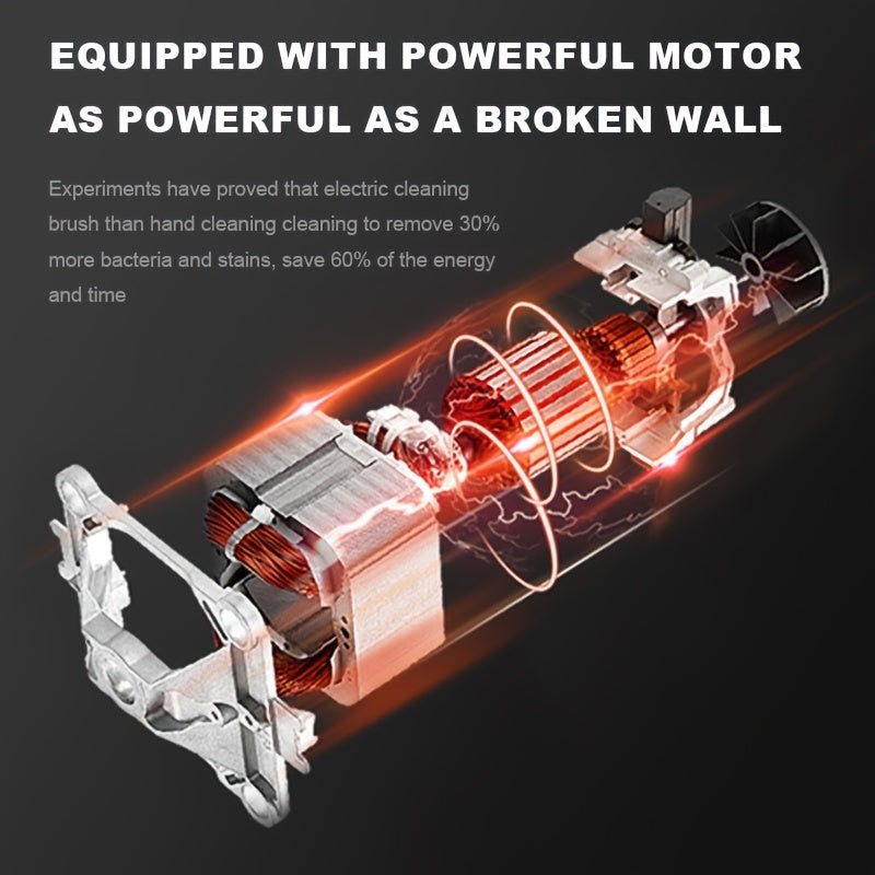 Set of 3 Electric Cleaning Brushes for Kitchen Bathroom Tiles and Shoes Wireless Handheld Surface Scrubbing Tools