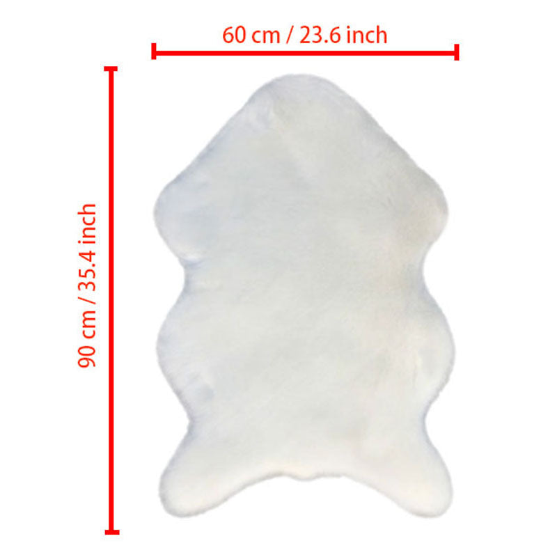 Alfombra de piel de oveja de imitación súper suave y esponjosa para cama, sofá, suelo, decoración de guardería