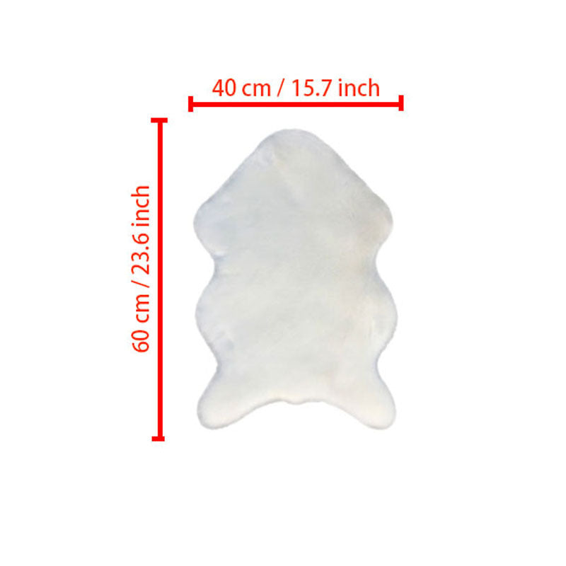 Alfombra de piel de oveja de imitación súper suave y esponjosa para cama, sofá, suelo, decoración de guardería