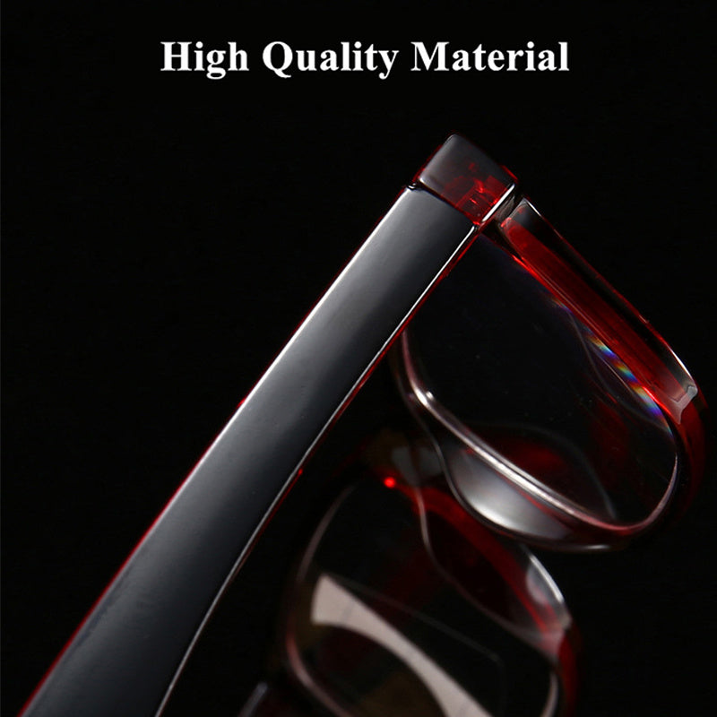 Progressive Multifocal Reading Glasses for Men Women Square Full Frame Blue Light Blocking +1.5 to +2.5 Diopter