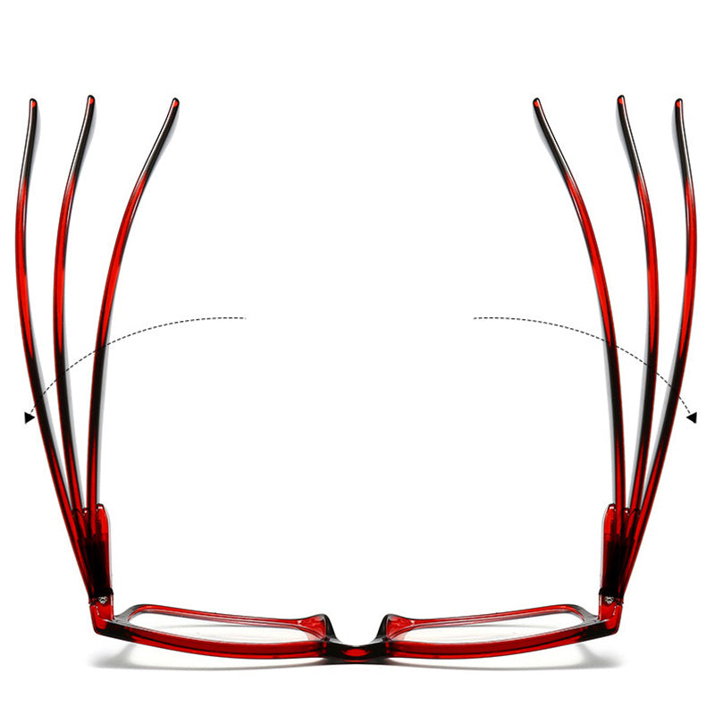 Progressive Multifocal Reading Glasses for Men Women Square Full Frame Blue Light Blocking +1.5 to +2.5 Diopter