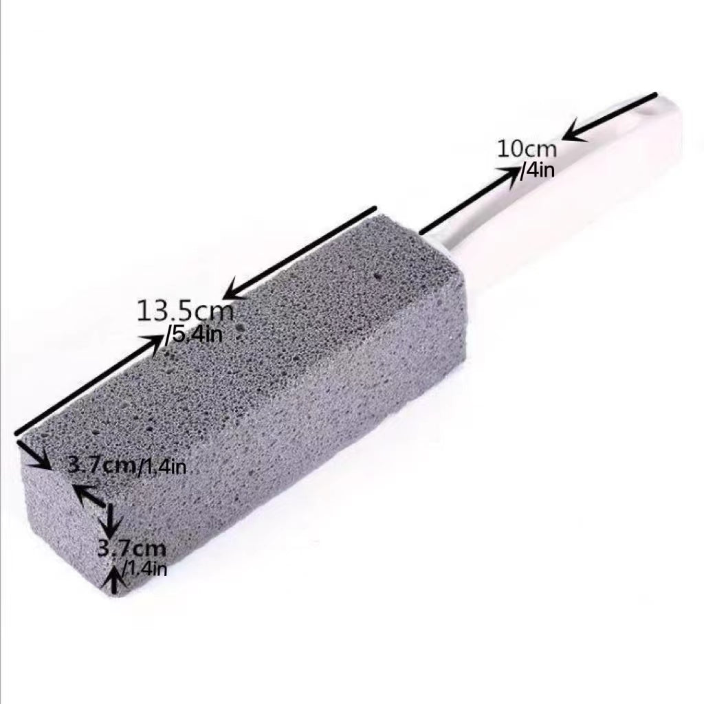 Toilet Cleaner Stone with Handle Pump for Removing Scale Rust and Stains