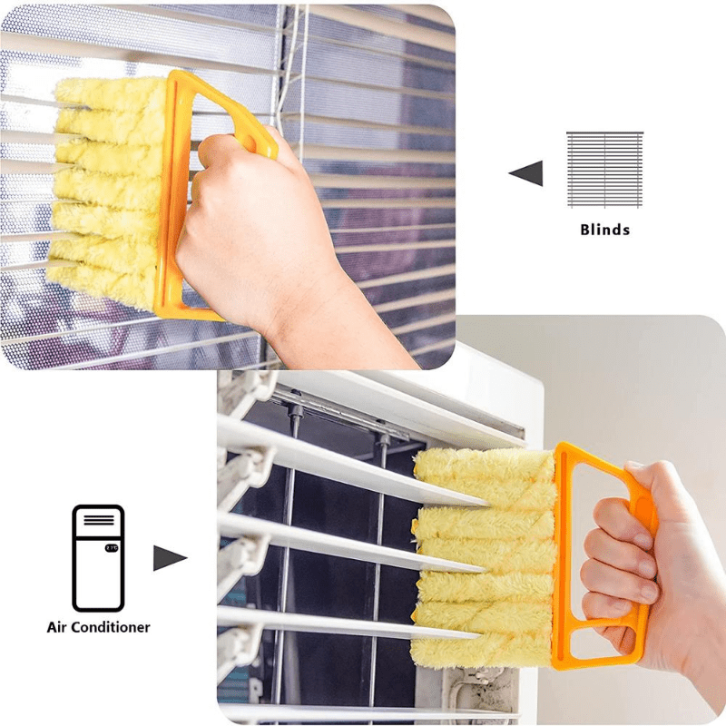 Washable Window Cleaning Brush with Microfiber for Blinds Dusting and Cleaning