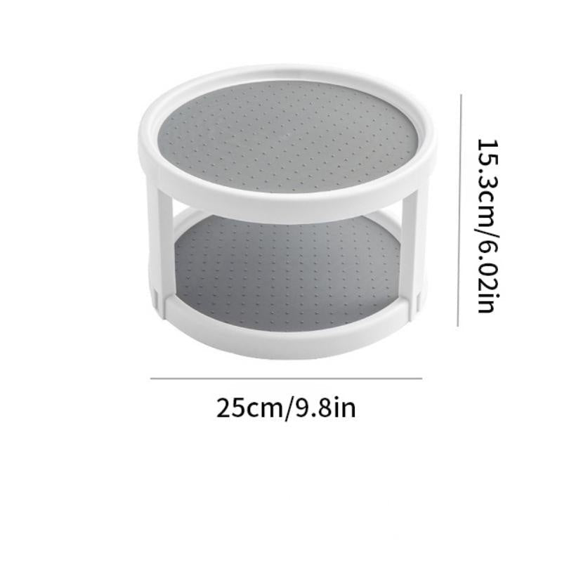 Multi-Functional 360° Rotating Spice Rack Organizer with Anti-Sliding Tray