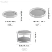 Multi-Functional 360° Rotating Spice Rack Organizer with Anti-Sliding Tray