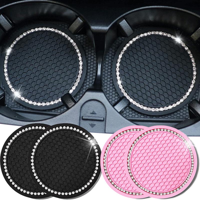 2pcs Rubber Coin Water Cup Pad Non-slip Car Coaster Anti-skid 7cm