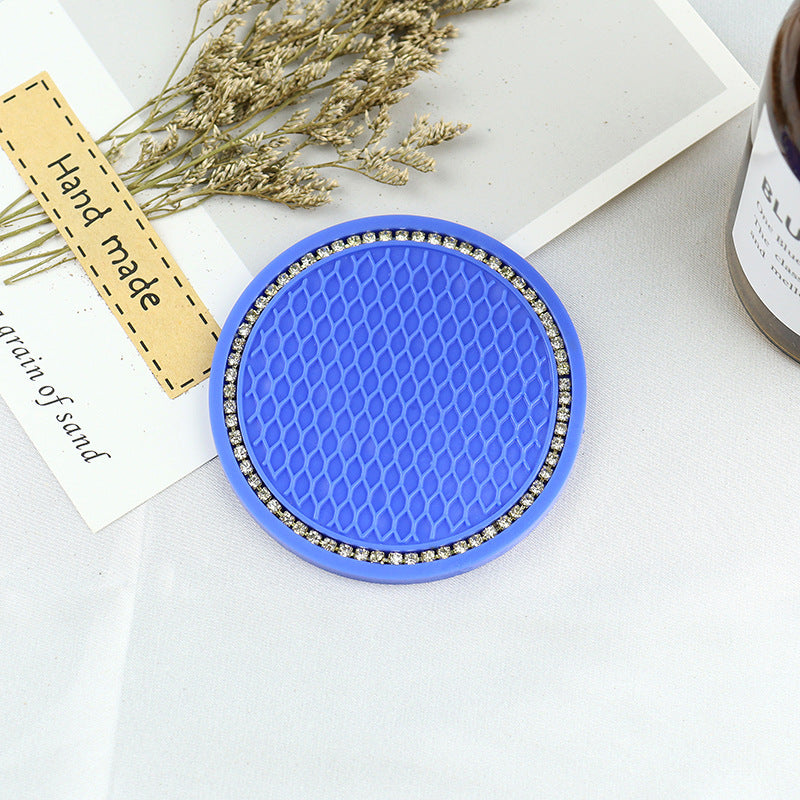 2pcs Rubber Coin Water Cup Pad Non-slip Car Coaster Anti-skid 7cm