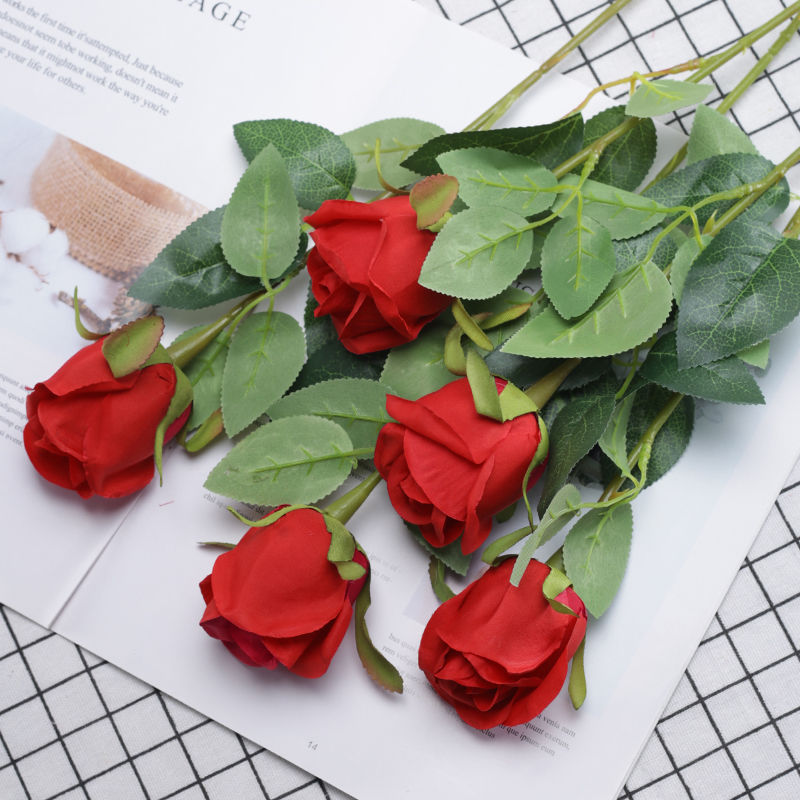 Artificial Roses with Stems for DIY Decorations and Events, 10 Pack