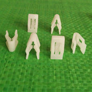 20pcs White Plastic Car Dashboard Fasteners Clips Rivets Automotive Trim