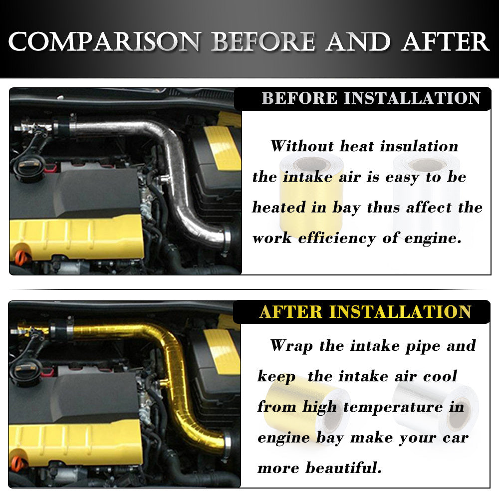 2 Inch Thermal Exhaust Wrap Heat Shield Reflective Heat Barrier Self Adhesive