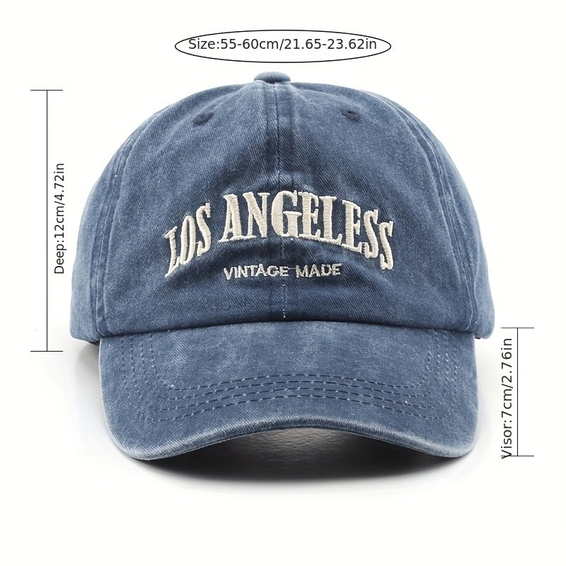 Embroidered Baseball Cap Unisex Casual Retro Snapback Soft Top