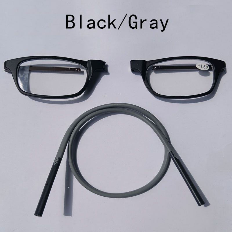 Magnetic Reading Glasses with Adjustable Neck Lanyard for Men and Women