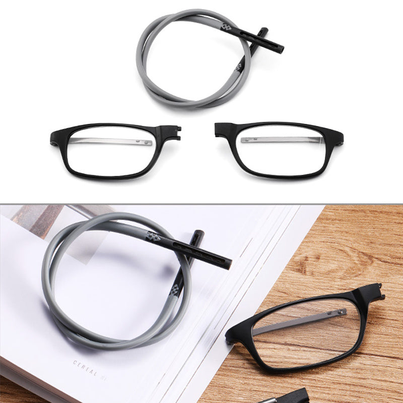 Magnetic Reading Glasses with Adjustable Neck Lanyard for Men and Women